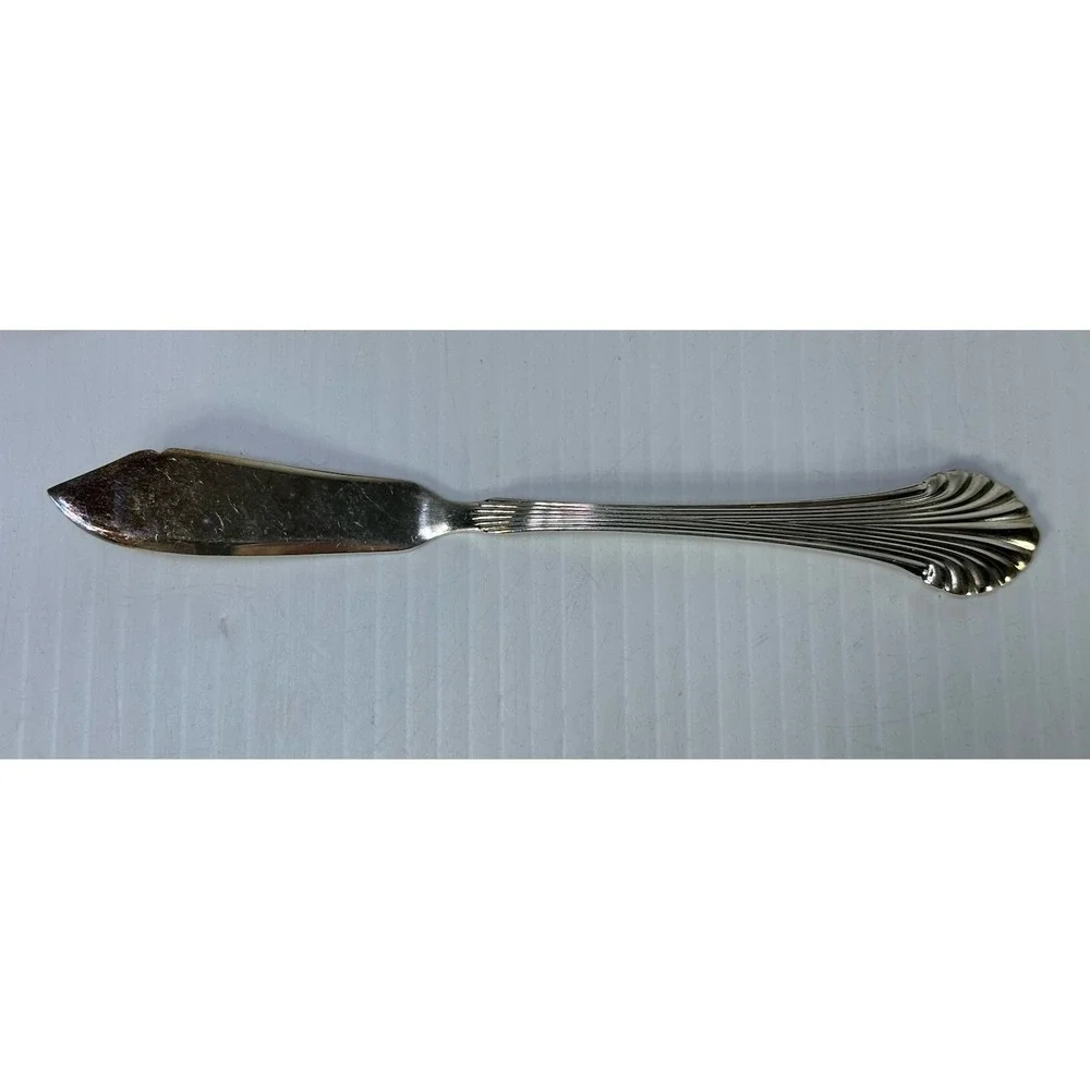 61 Pieces The Main Course Korea Silverplate Ribbed Plume Tip Flatware Set MNF48